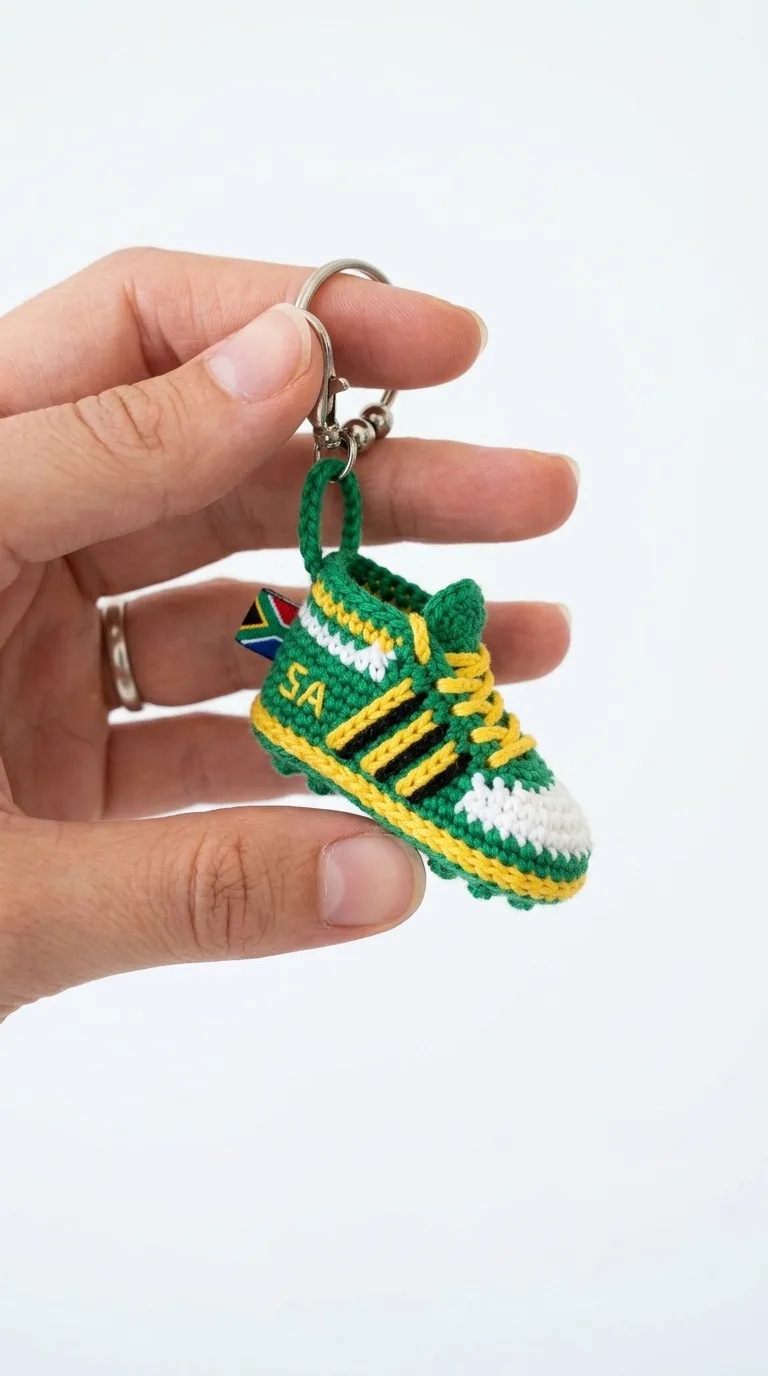 Score A Goal Easy Crochet Soccer Cleat Keychain Amigurumi Pattern