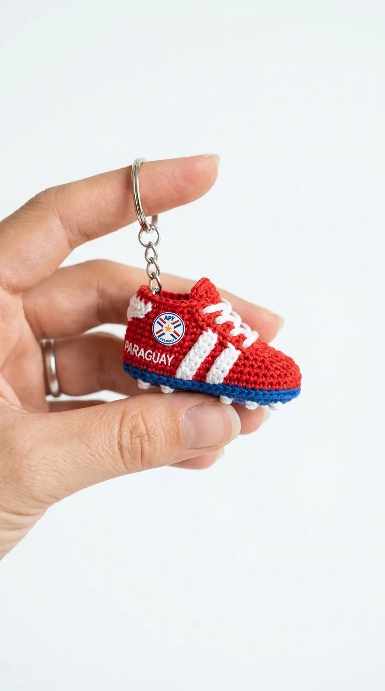 Score A Goal With This Amigurumi Crochet Soccer Cleat Keychain Pattern