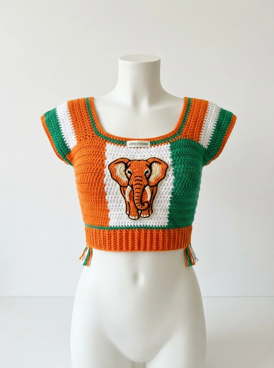 Free Crochet Cote Divoire Elephant Crop Top Pattern