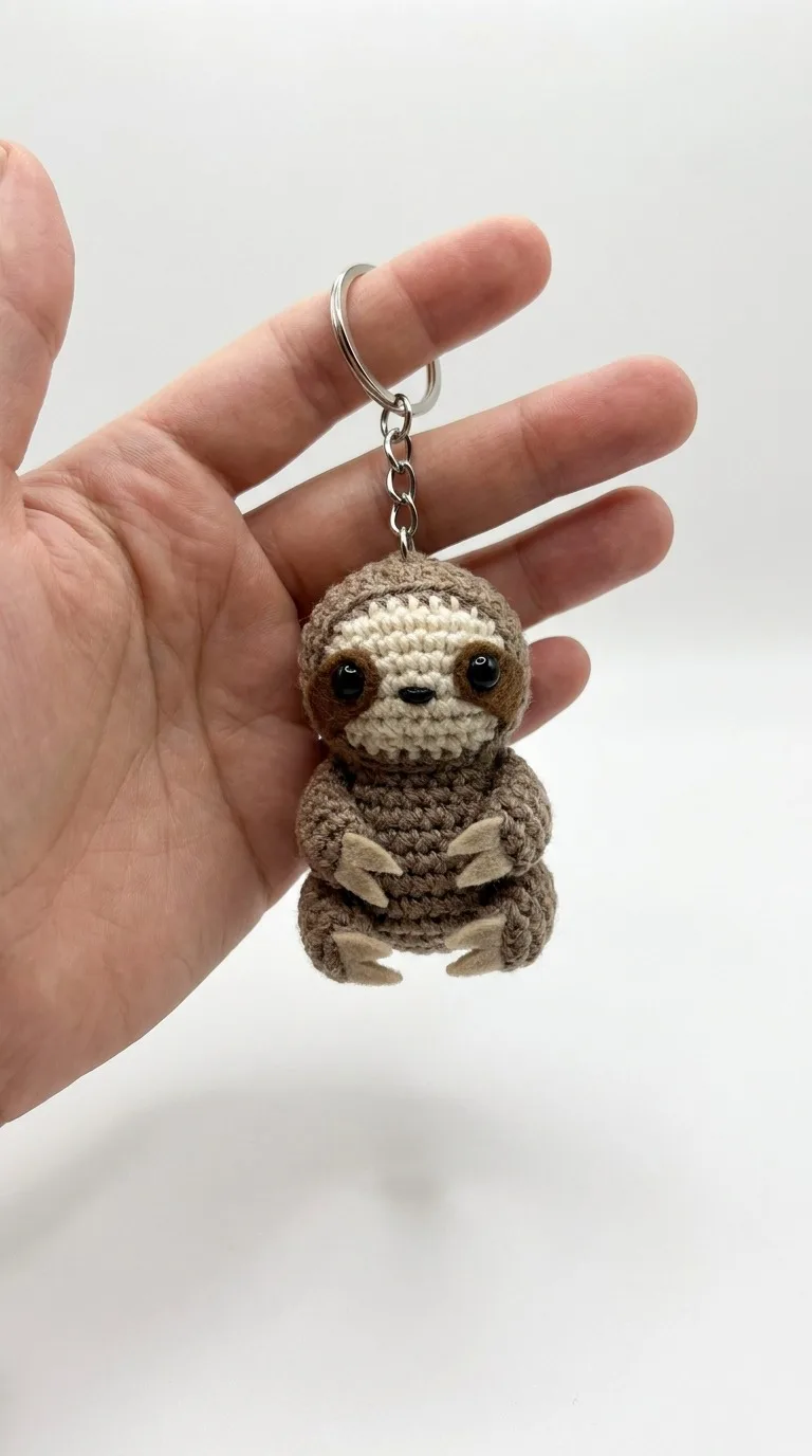 Adorable Crochet Sloth Keychain Pattern Pocket Sized Amigurumi