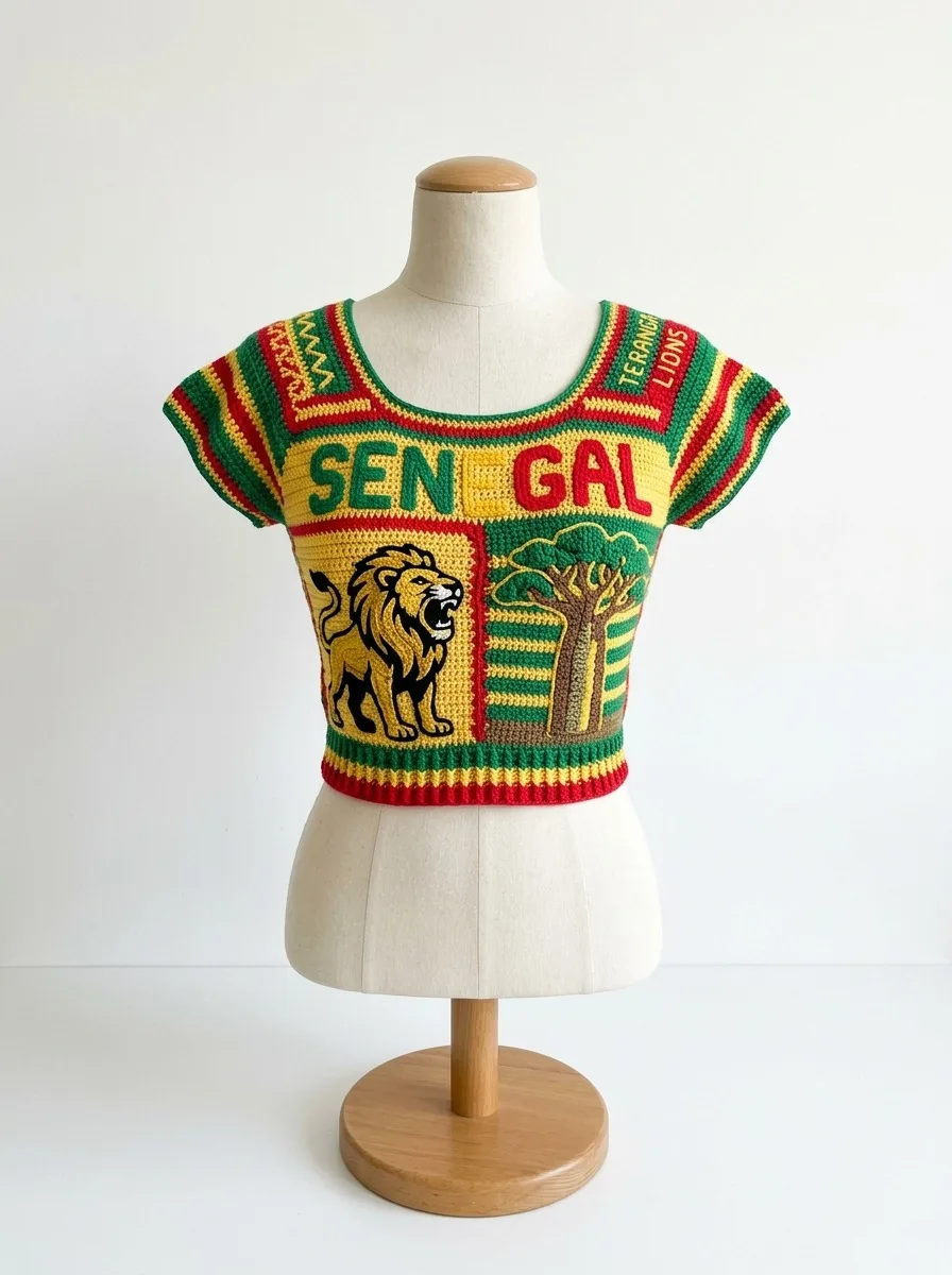How To Crochet A Senegal Pride Crop Top Free Pattern