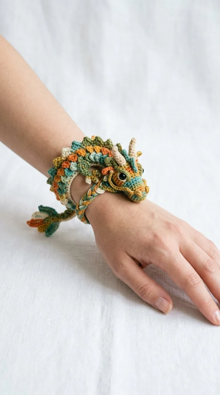 How To Crochet A Mythical Dragon Bracelet Free Fantasy Pattern